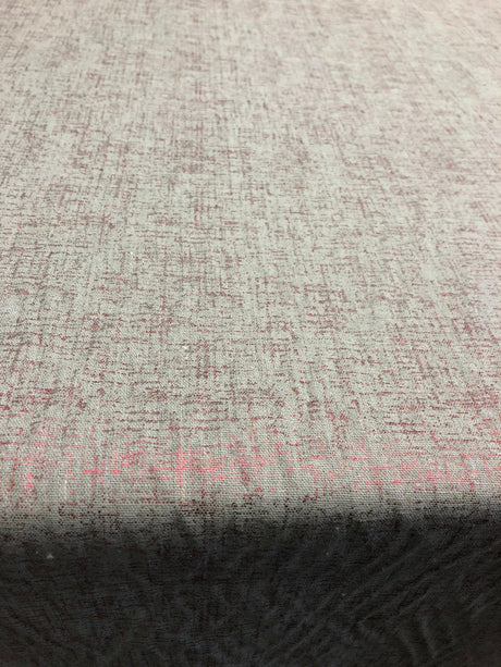 Sparkling Red Shimmer Linen Fabric - Red Shine On Beige, 60" Width (1 Yard)