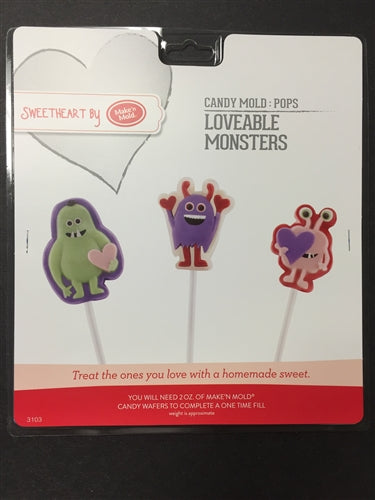Molde de chocolate para piruletas de monstruos adorables
