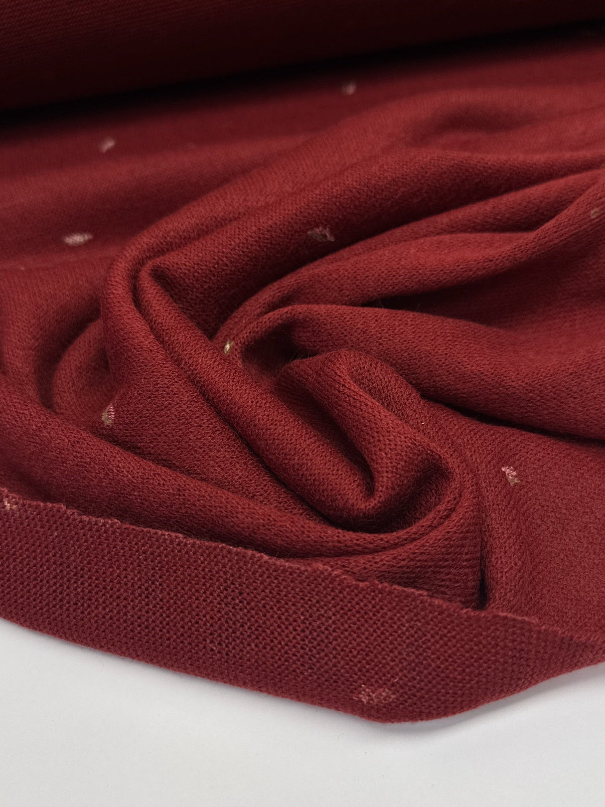 Acrylic Knitted Fabric Printed Red