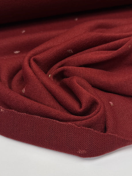 Acrylic Knitted Fabric Printed Red