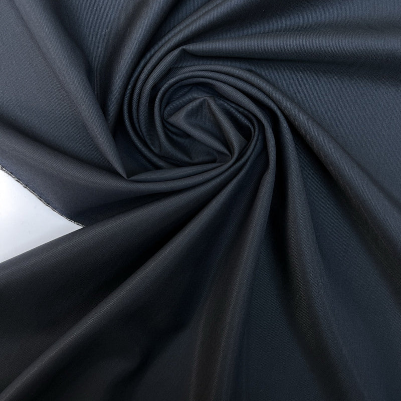 Wool Viscose Suit Fabric Silver Blue