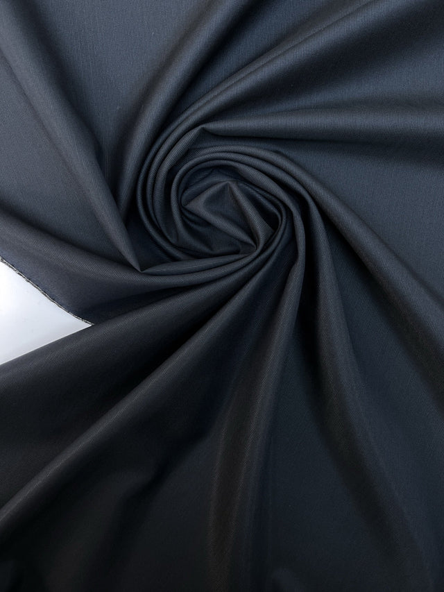 Wool Viscose Suit Fabric Silver Blue