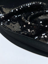 Black Knitted Polyamide Fabric With Sequins