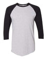 50/50 Raglan Three-Quarter Sleeve Tee