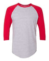 50/50 Raglan Three-Quarter Sleeve Tee