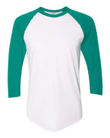 50/50 Raglan Three-Quarter Sleeve Tee