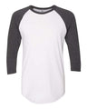 American Apparel Unisex 50/50 Raglan Three-Quarter Sleeve Tee