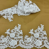 Beaded Corded Floral Lace Trim