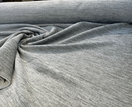 Lamour Vapor Italian Soft Chenille Upholstery Fabric - Vapor, Railroaded, 56" Width (1 Yard)