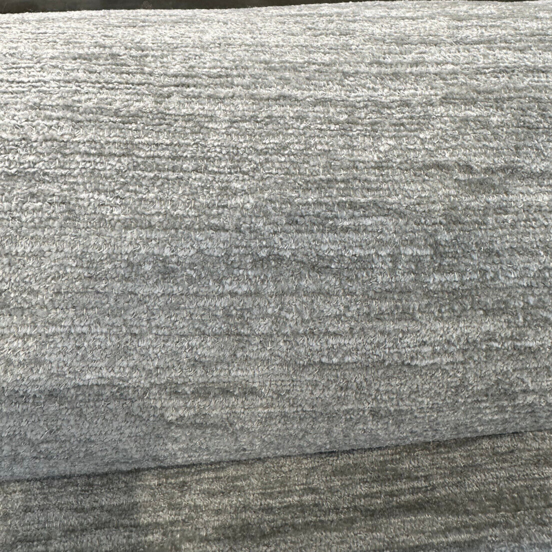 Lamour Vapor Italian Soft Chenille Upholstery Fabric - Vapor, Railroaded, 56" Width (1 Yard)