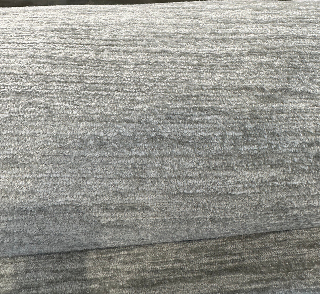 Lamour Vapor Italian Soft Chenille Upholstery Fabric - Vapor, Railroaded, 56" Width (1 Yard)