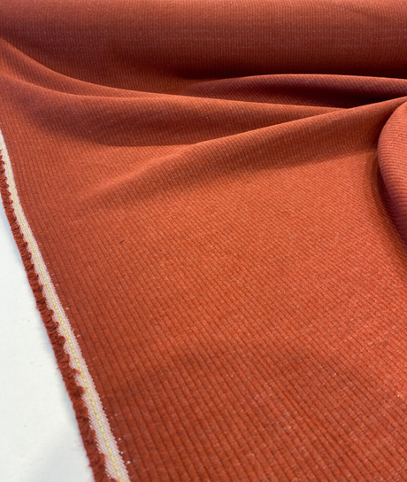 Sunbrella Acrylic Fabric - Red Brick Thin Stripes, 54" Width (1 Yard)