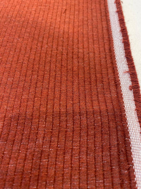 Sunbrella Acrylic Fabric - Red Brick Thin Stripes, 54" Width (1 Yard)