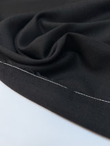 Italian Black Wool Dress Fabric
