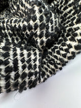 Cotton Wool Bouclé Black White