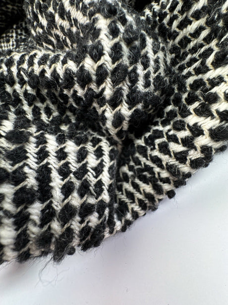 Cotton Wool Bouclé Black White