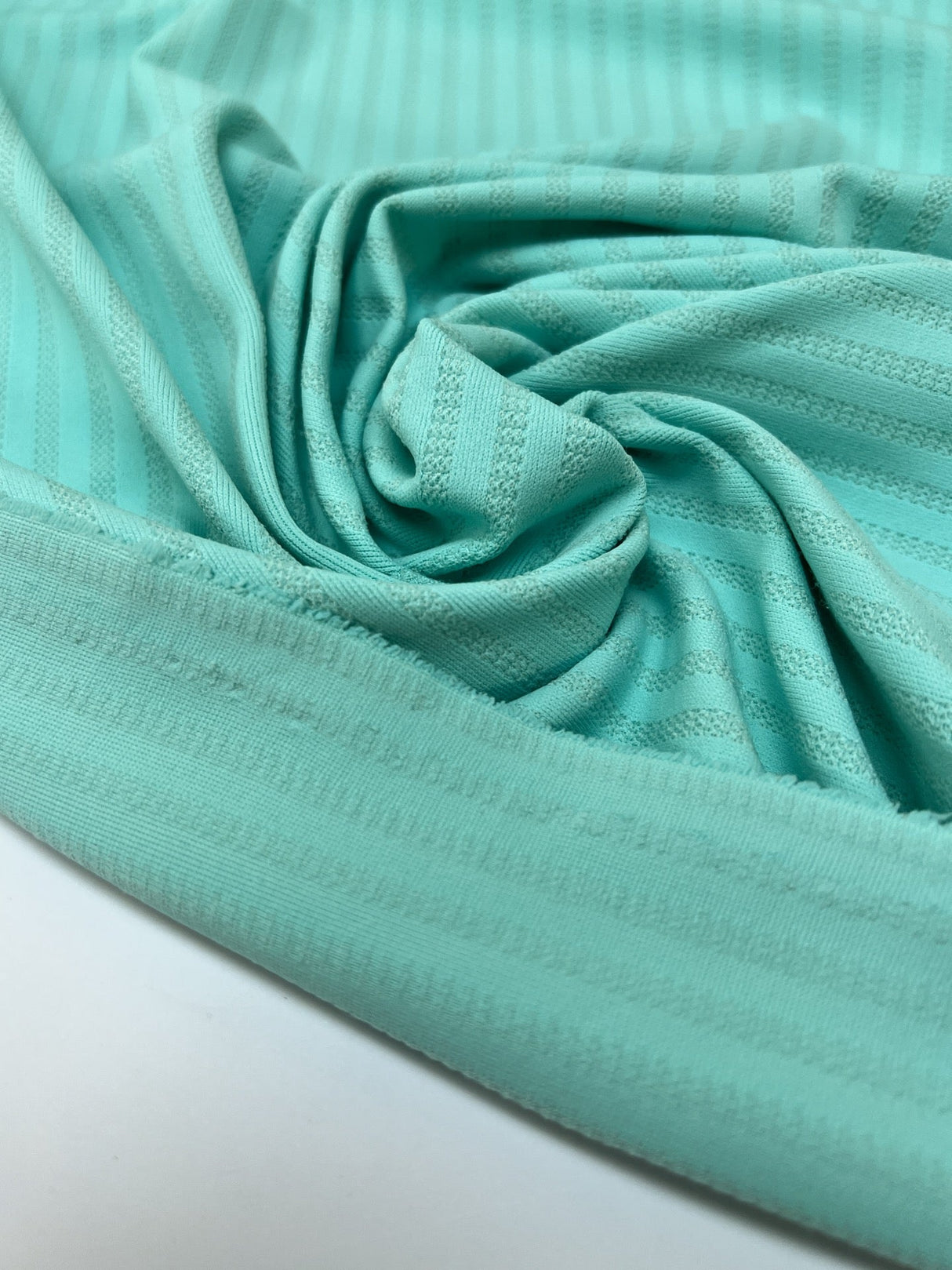 Polyamide Elastane Jacquard Striped Blue
