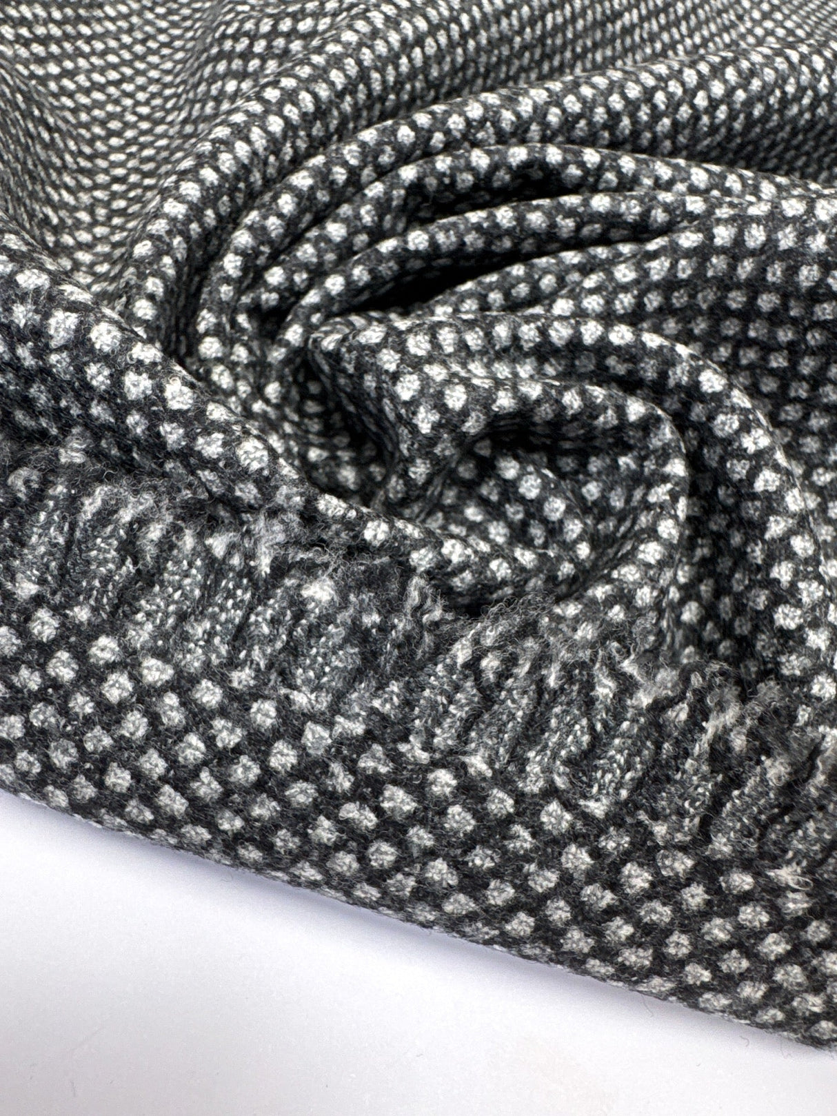 Wool Shades White Black Fabric