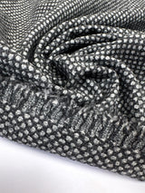 Wool Shades White Black Fabric