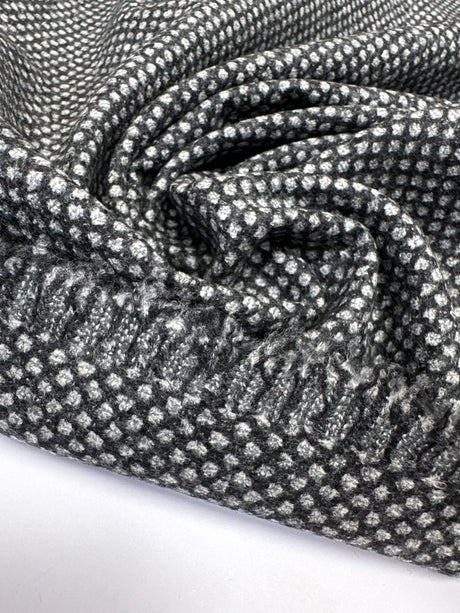 Wool Shades White Black Fabric