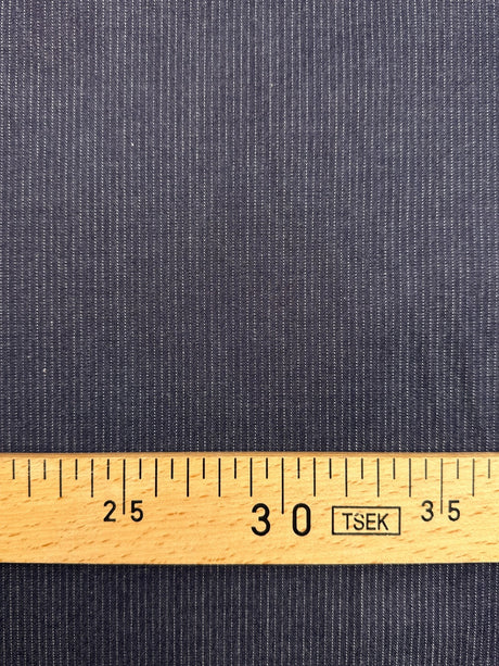 Cotton Denim Striped Blue