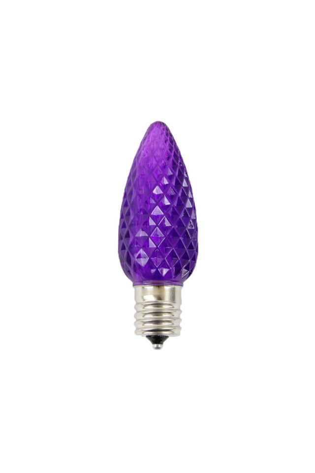 C9 Wonderful LED SMD Bulb (25 bulbs/bag) - Faceted, Purple