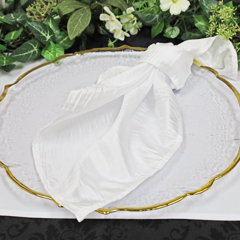 Taffeta Dinner Napkin Sample 20x20 White