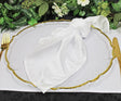 Accordion Crinkle Taffeta Dinner Napkins 20x20 White