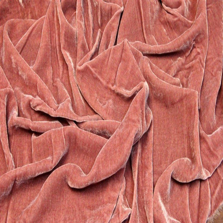 Silk Rayon Velvet Fabric - 80 Percent Rayon 20 Percent Silk, Velvet, 45" Width, 180 GSM (1 Yard)