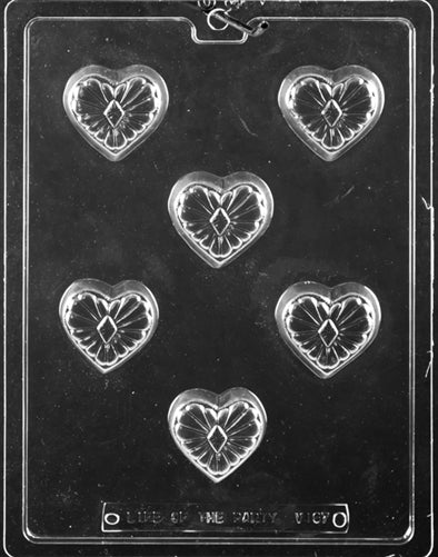 Decorative Heart Chocolate Mold - LPV167