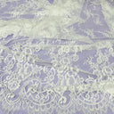 Embroidered Lace Fabric with Eyelash Scallop