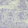 Embroidered Lace Fabric with Eyelash Scallop