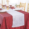 Accordion Crinkle Taffeta Table Runner 13x108 White