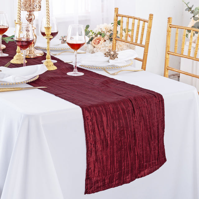 Taffeta Table Runner 13x108 Burgundy