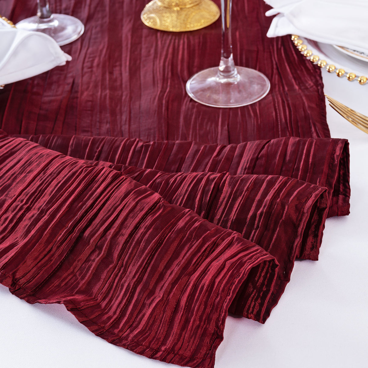 Taffeta Table Runner 13x108 Burgundy