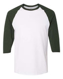 Gildan Heavy Cotton Raglan 3/4 Sleeve Crewneck T-Shirt – Unisex Cotton Tee