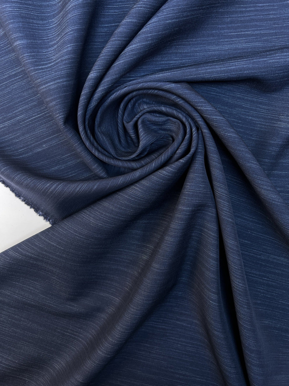 Italian Melange Blue Wool Fabric
