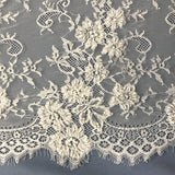 Beaded Chantilly Lace White
