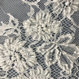 Beaded Chantilly Lace White