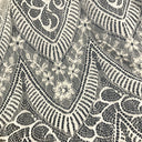 Beaded Chantilly Embroidered Lace Fabric - Eyelash Scallop, White, 58" Width (3 Yards)