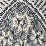 Beaded Chantilly Lace with Eyelash Scallop