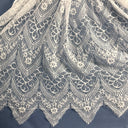Beaded Chantilly Lace with Eyelash Scallop