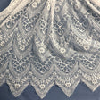 Beaded Chantilly Lace Fabric with Eyelash Scallop