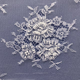 Beaded Chantilly Lace White Embroidered