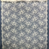 3 Yards Beaded Chantilly Embroidered Lace Fabric with Eyelash Scallop