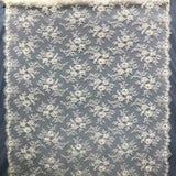 Beaded Chantilly Lace Fabric with Eyelash Scallop, 3 Yards x 58"