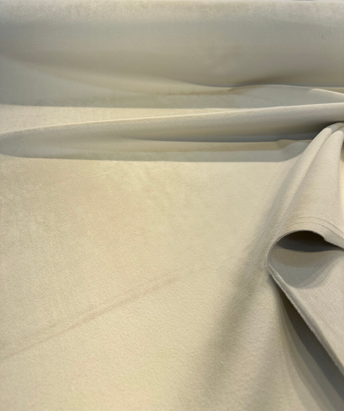 Marino Ivory Velvet Upholstery Fabric - Ivory Velvet, 56" Width (1 Yard)