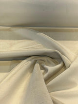 Marino Ivory Velvet Upholstery Fabric - Ivory Velvet, 56" Width (1 Yard)