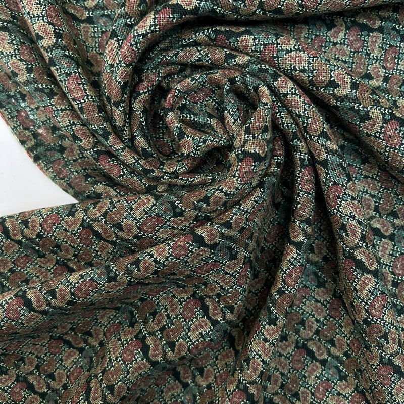 Wool Printed Abstract Fabric