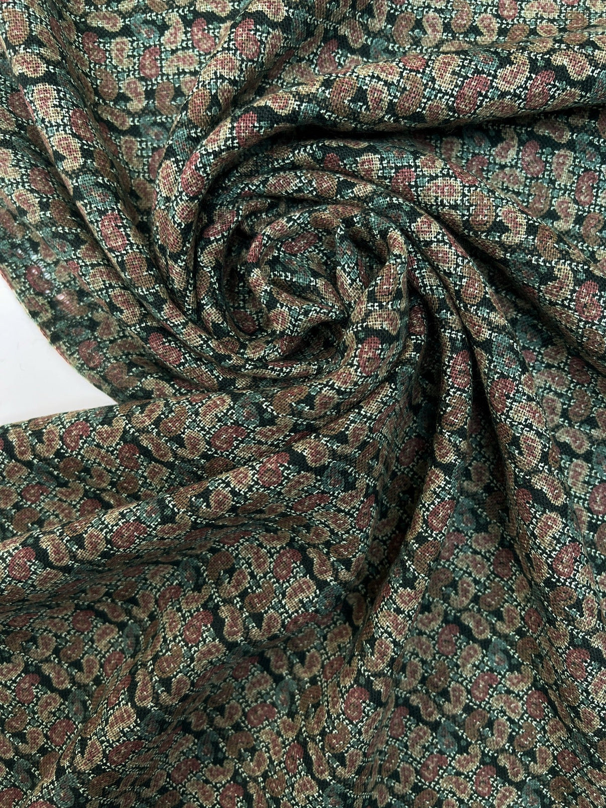 Wool Printed Abstract Fabric